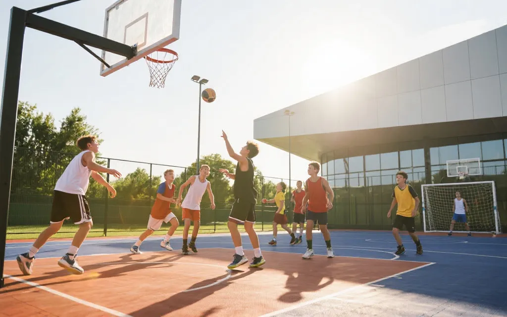 年轻球员在新赛场上拼搏